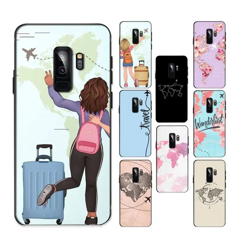 

World Map Travel Phone Case For Samsung Galaxy S 20lite S21 S21ULTRA s20 s20plus for S21plus 20UlTRA