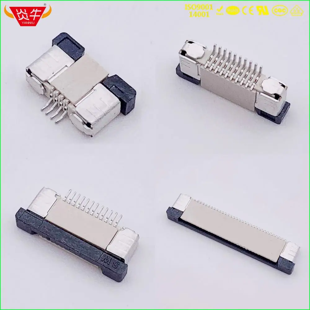 

1.0mm Connector SMT SMD 4p ~ 32p Drawer Type Ribbon Flat Connector Top Contact FFC FPC socket Horizontal installation 1.0s-1s