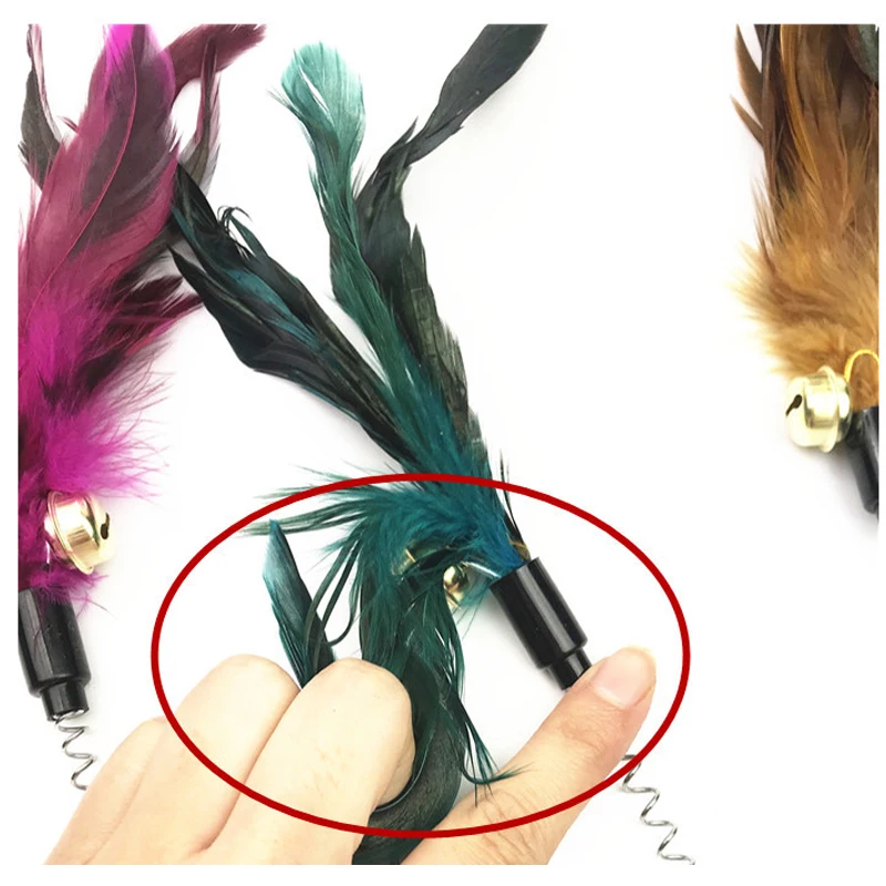 

1 Pcs Funny Cat Toys Fake Rat Sucker Cat Interactive Elastic Feather Toys Interacting Training Pet Toys
