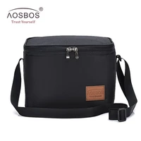aosbos portable thermal lunch bag for women kids men shoulder food picnic cooler boxes bags insulated tote bag storage container