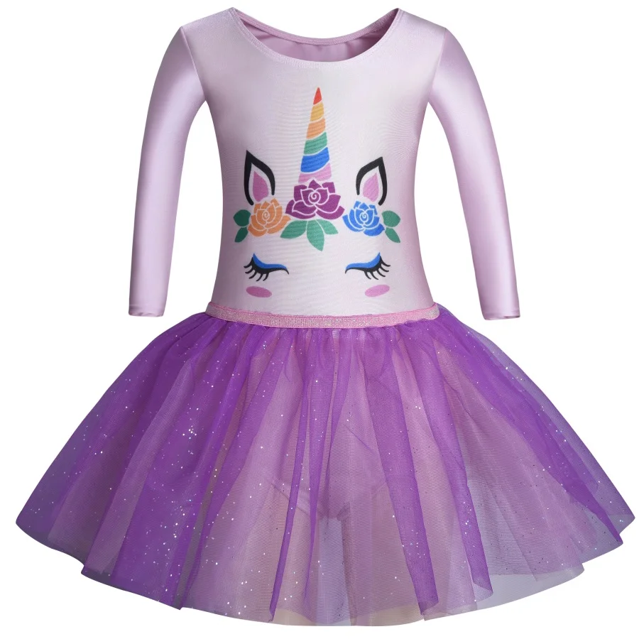 Гимнастическое трико с длинным рукавом для девочек 3/4 Детские балетные детей