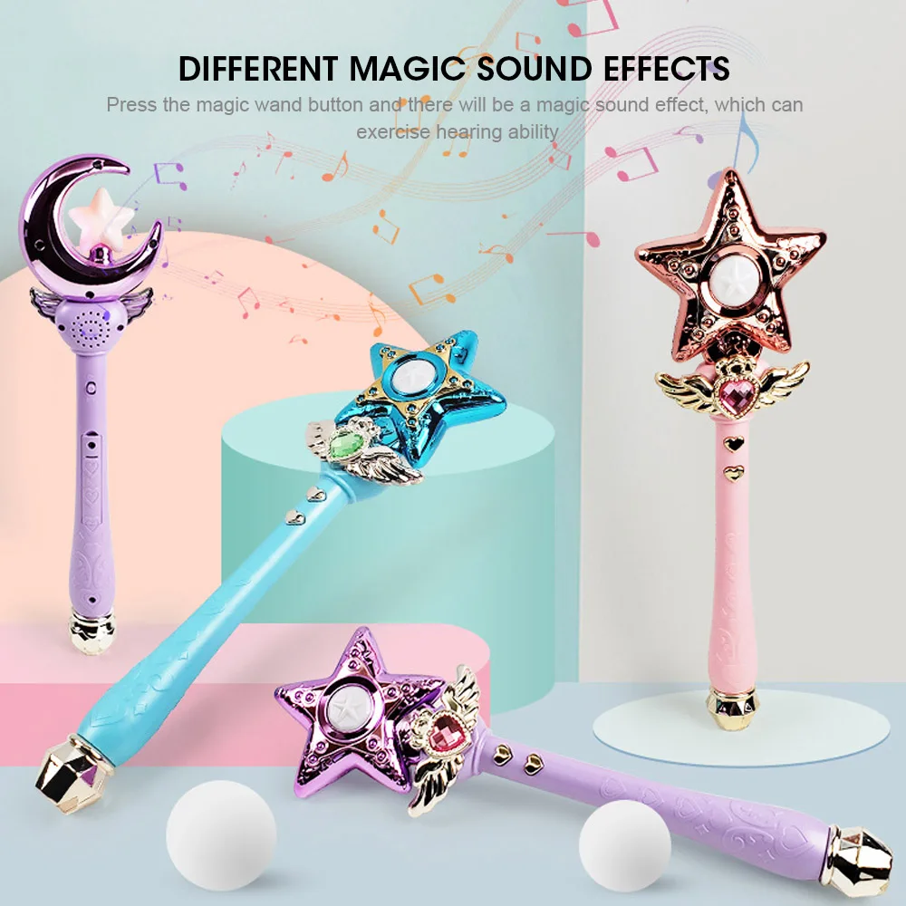 Волшебная палочка для девочек косплей игрушки светильник кой и музыкой костюм