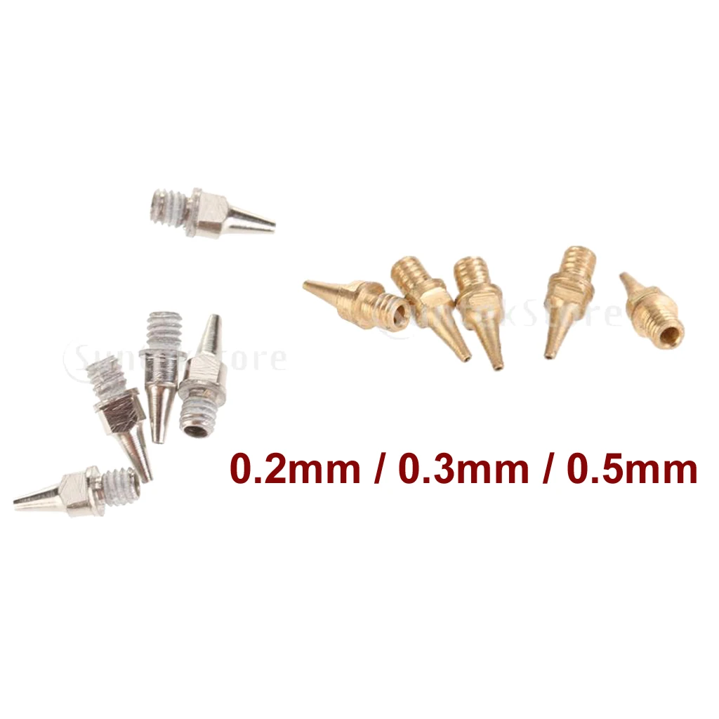 

5 Pieces Airbrush Nozzle Makeup Sprayer Tip Parts For HD-132 Airbrush Supply Set