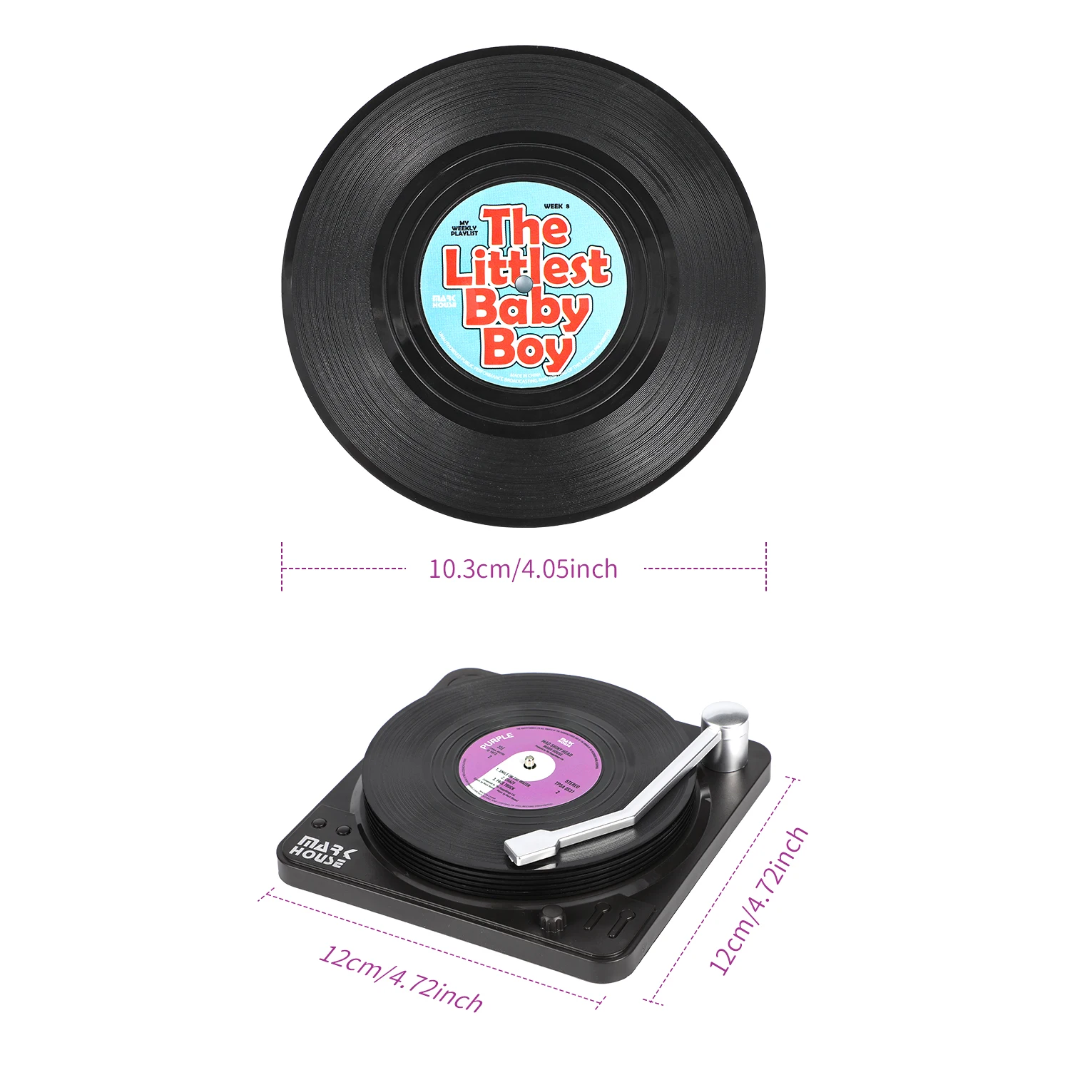 

7pcs Vinyl Record Table Mats Drink Coaster Table Placemats Creative Coffee Mug Cup Coasters Heat-resistant Nonslip Pads