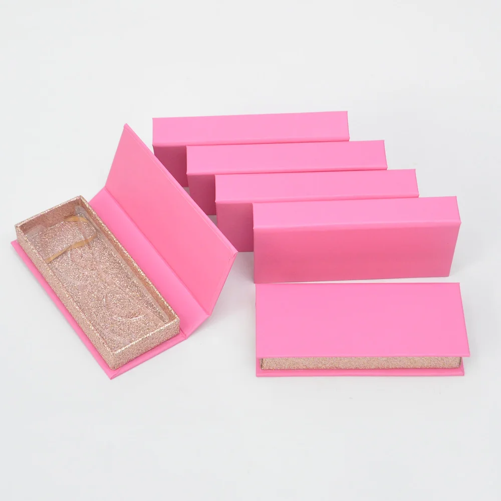 

10/lot Wholesale eyelash packaging box lash boxes package custom rectangle magnetic rose red false eyelashes makeup case vendors