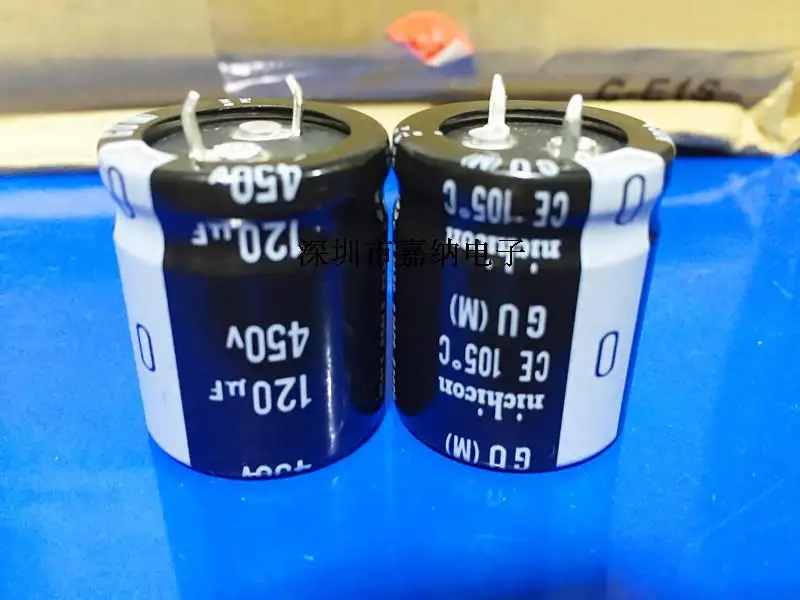 10 шт. подлинный электролитический конденсатор NICHICON GU 450V120UF 25x30 мм 120 мкФ/450v CE 105