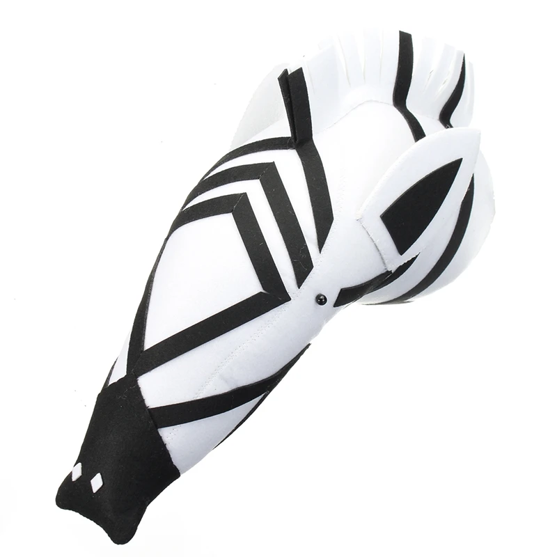 Zebra 3D Felt Animal Head Figurines Statues Ornaments For Children Room Wall Birthday Party Christmas Hanging Decor Gift