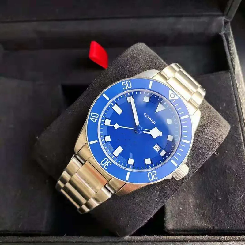 

42mm Men's Watch Automatic Mechanical Blue Dial Ceramic Bezel Sapphire 316 Stainless Steel Storage Luminous Men's Wrist MA25600