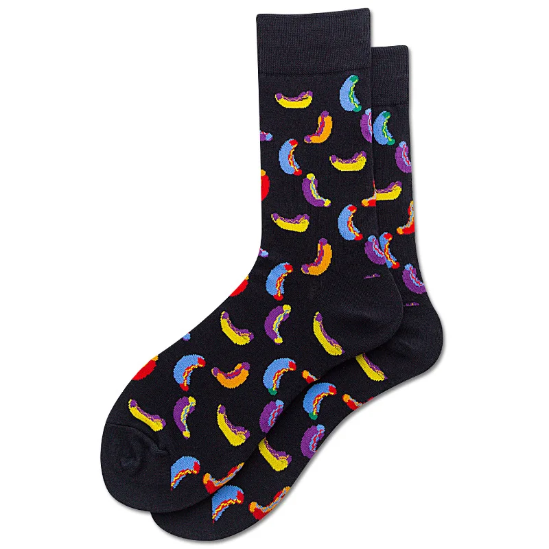 

New food creative design European and American men's large cotton socks