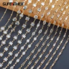 Набор для изготовления ювелирных изделий GUFEATHER, набор из цепочек для самостоятельного изготовления ювелирных изделий из меди, циркона, ожерелья и браслета, 18 карат, без никеля, 1 млот, C209