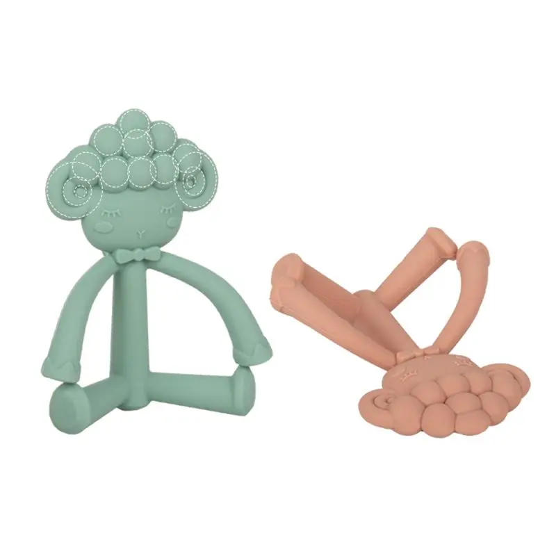 

1Pc Food Grade Silicone Sensory Chewable Toy Silicone Teether Chew Necklace For Baby Hot