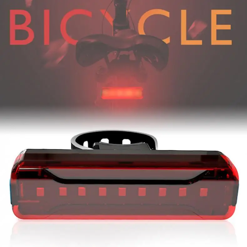 Красный светодиодный 5 режимов USB зарядка задний фонарь велосипедные фары 620нм