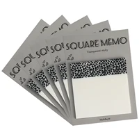 transparent sticky notes 3 x 3 inches leopard sticky memo square unique self adhesive removable memo pad bookmark page flags
