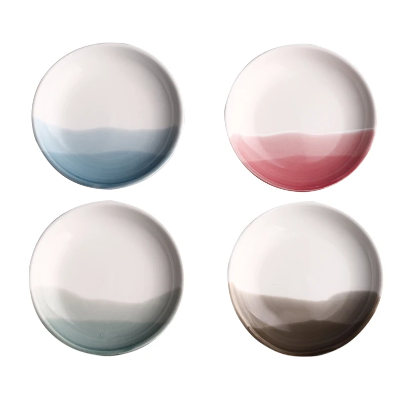 

European ceramic saucer Sauce plate Dessert side dish Kitchen tableware Restaurant utensils