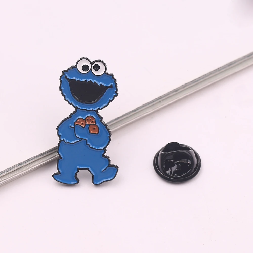 Улица Сезам брошь значок Элмо печенье монстр Эмаль Булавка металлические аниме