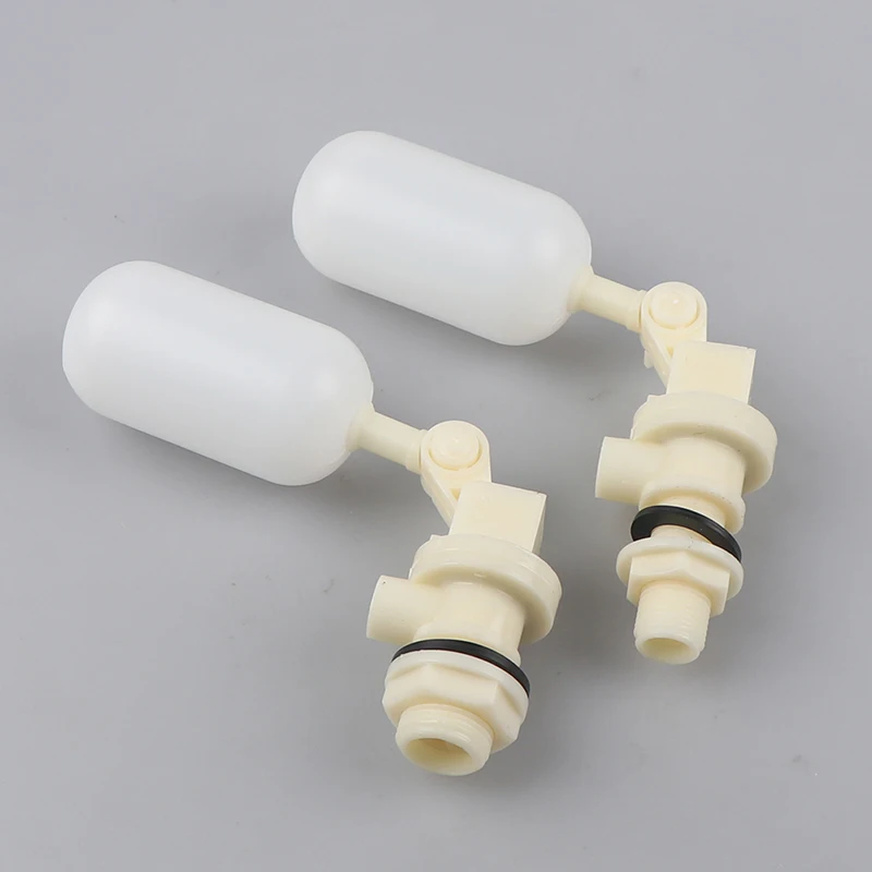 

White Plastic Adjustable Auto Fill Float Ball Valve Water Control Switch For Water Tower Water Tank