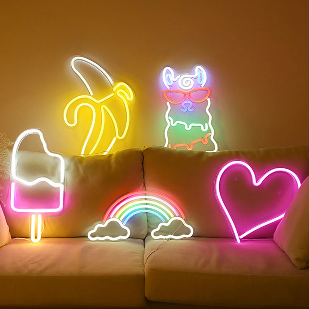 Светодиодная неоновая акриловая прозрачная вывеска для задней панели лампа