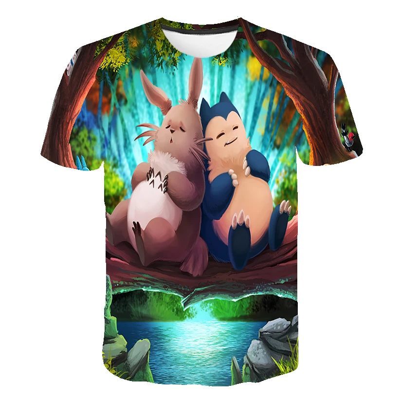 

Totoro Design 3D T shirt 2020 new fashion top children clothes Cute Funny Cartoon Anime summer shirt for 4-14t boys and girls