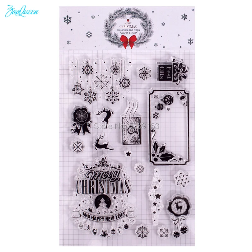 Звезда Снежная коробка прозрачные штампы для DIY Скрапбукинг/изготовление