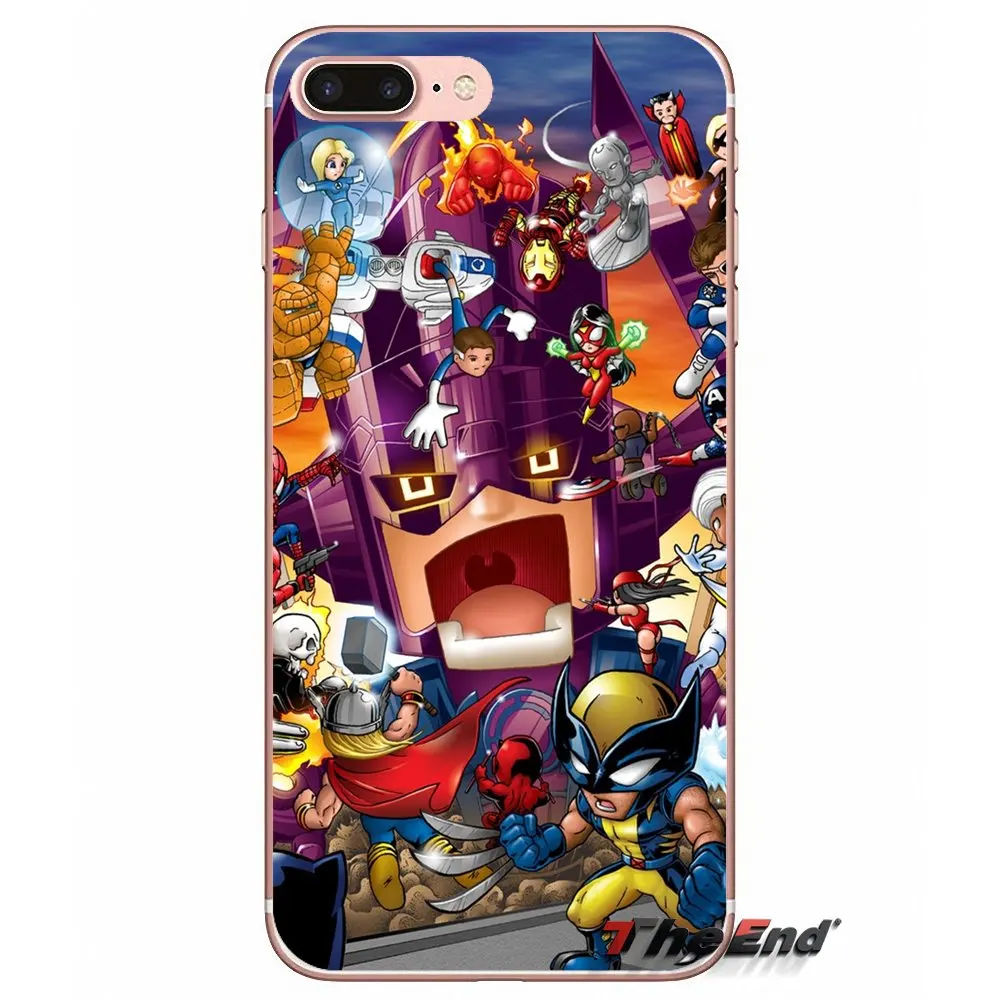 Для Samsung Galaxy J1 J2 J3 J5 J7 A3 A5 A7 2015 2016 2017 J330 J530 J730 Marvel Comics &quotмягкие прозрачные