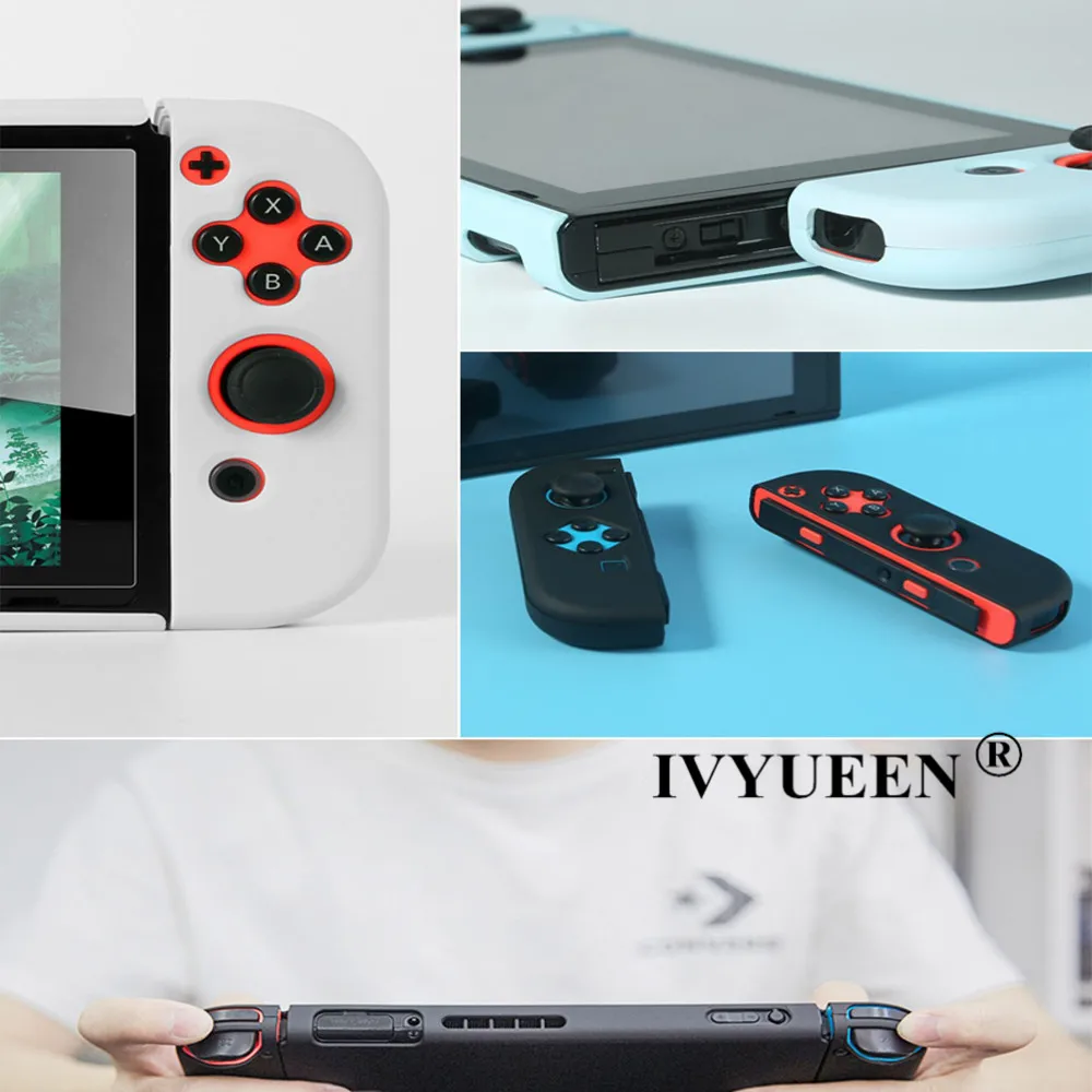 Чехол IVYUEEN для Nintendo Switch цветной защитный жесткий чехол зеленый Joy Con Con|Чехлы| |