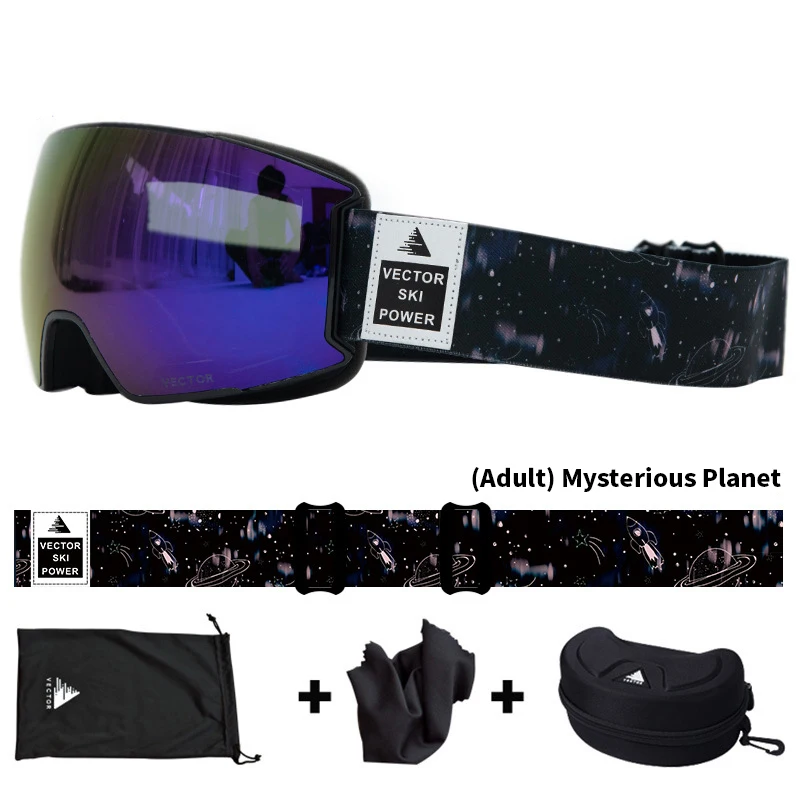 

Brand Ski Goggles Double Layers UV400 Anti-Fog Big Ski Mask Glasses Skiing Snow Men Women Snowboard Goggles