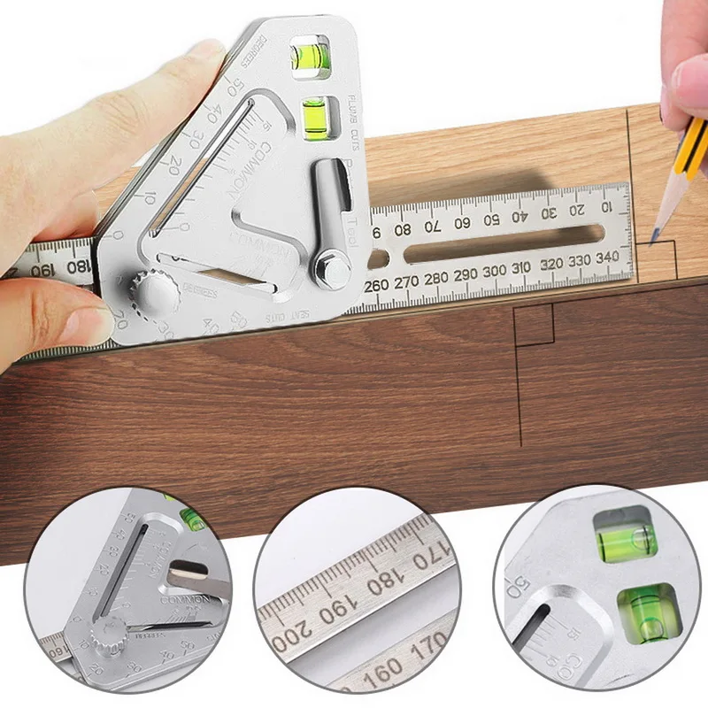 

300mm High Precision Protractor Multi-function Professional Tools Combination Square Angle Ruler Carpenter Measuring Tool
