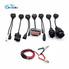 Горячая Распродажа, кабели для грузовиков Pro OBD2 OBDII, автомобильные тросовые тележки, диагностический инструмент, соединительный кабель, 8 шт., тросы для грузовиков