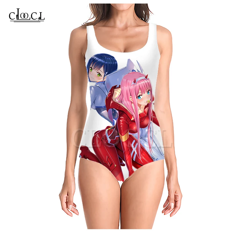 CLOOCL аниме Darling в Franxx ноль два 2021 Цельный купальник для девочек 3D из набивной ткани