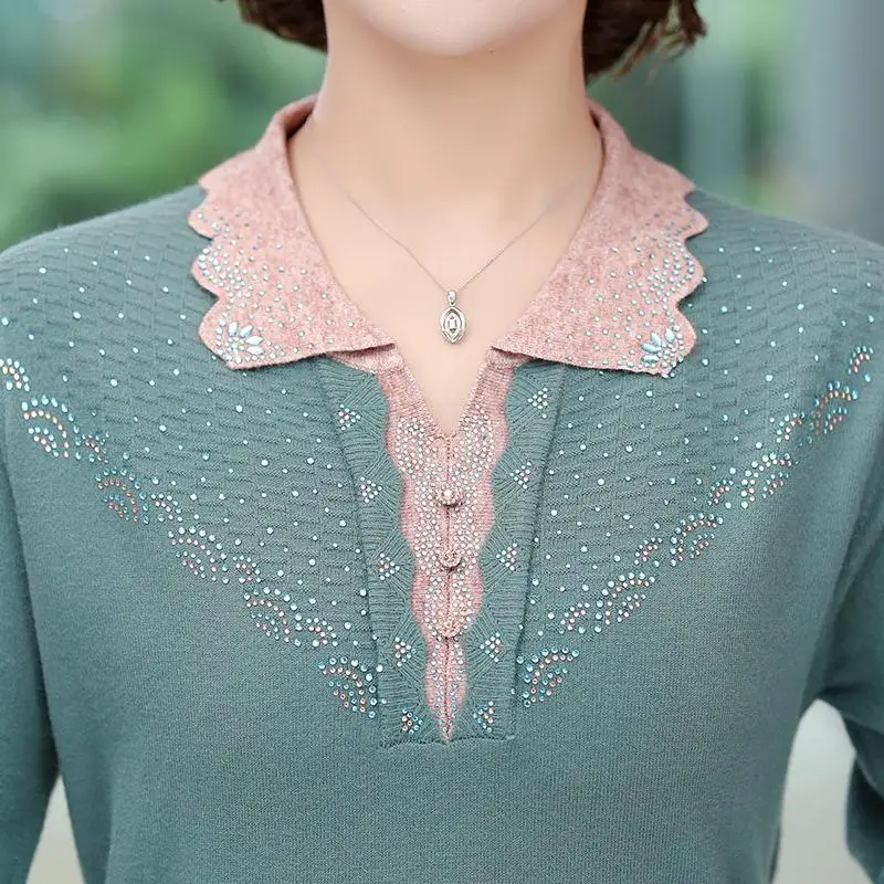 2021 женские кашемировые свитера для среднего возраста пуловеры размера плюс 4XL