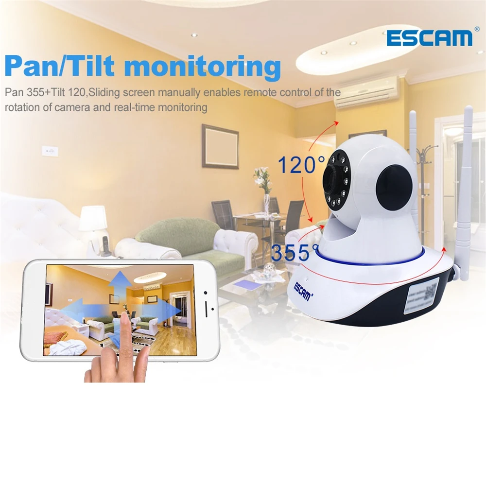 ESCAM G01 IP камера с дистанционным просмотром движения обнаружения инфракрасного