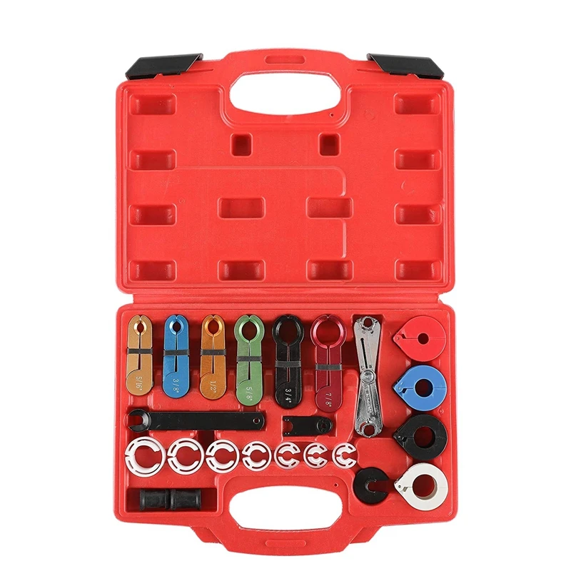 

22Pcs Master Quick Disconnect Tool Kit For Automotive Ac Fuel Line And Transmission Oil Cooler Line,Includes Scissor Type Remove