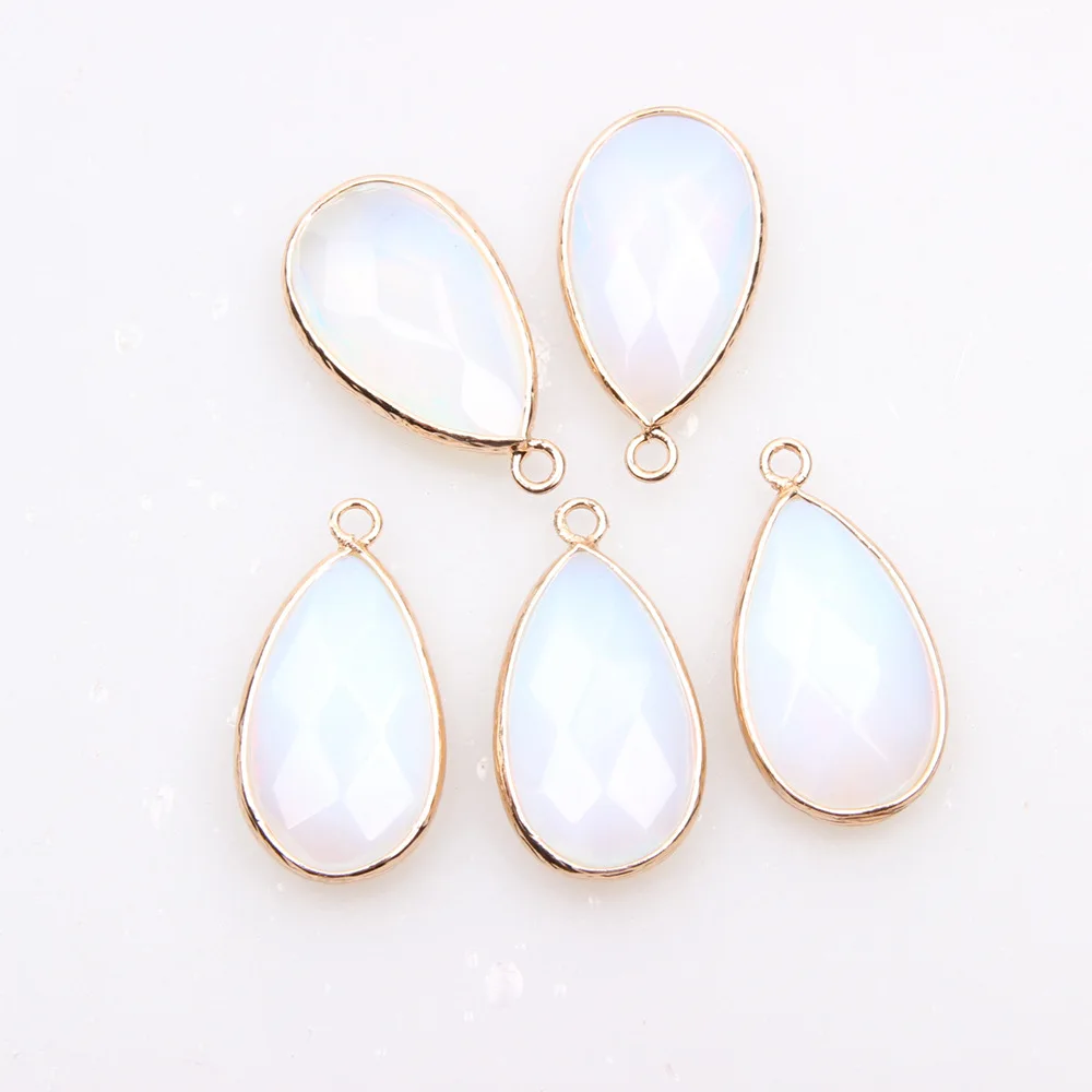 

Natural stone fashion crystal pendant Beautiful opal water droplet transparent pendant DIY jewelry necklace bracelet jewelry