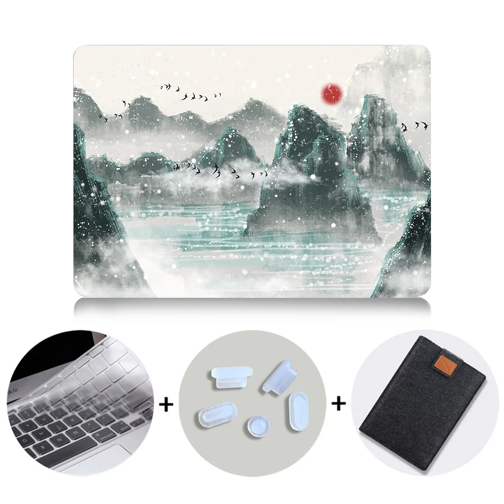 MB13 Жесткий чехол MTT с рисунком чернил для Macbook Air 11 13,3 Pro 13 15 retina, чехол для ноутбука Apple mac, чехол для книги, сумка для ноутбука 12 дюймов - Цвет: MB13