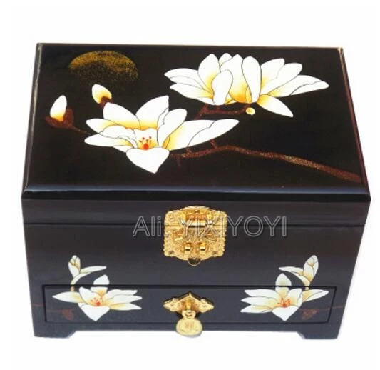 Деревянная шкатулка для ювелирных украшений с зеркалом 3 слоя|Упаковка и стойки