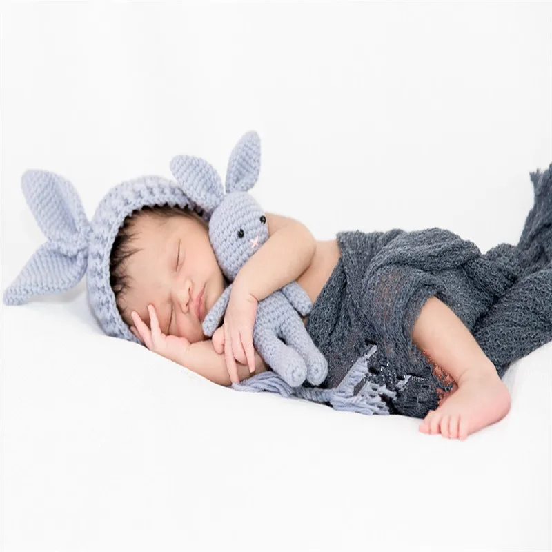 

Newborn Photography Props Baby Hat Christmas Deer Design Handmade Crochet Deer Costume Set Knitted Hats and Pants Set