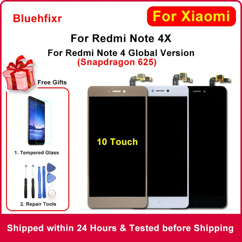 Оригинальный Для Xiaomi Redmi Note 4X ЖК дисплей сенсорный экран с рамкой для 4 глобальная