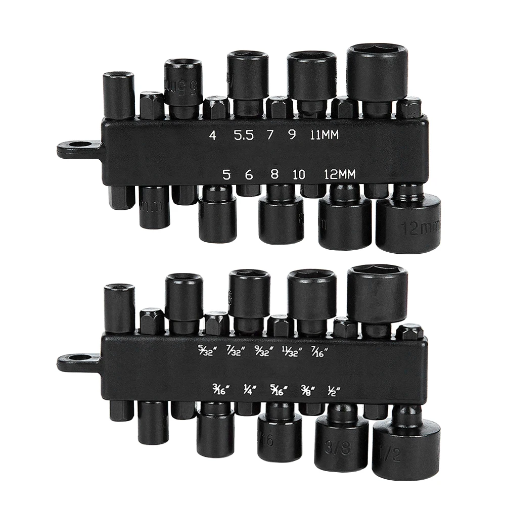 

20pcs/set Durable Easy Install Metric Imperial Screwdriver Hexagon Driver Socket Bits Chrome Vanadium Steel Multifunction Repair