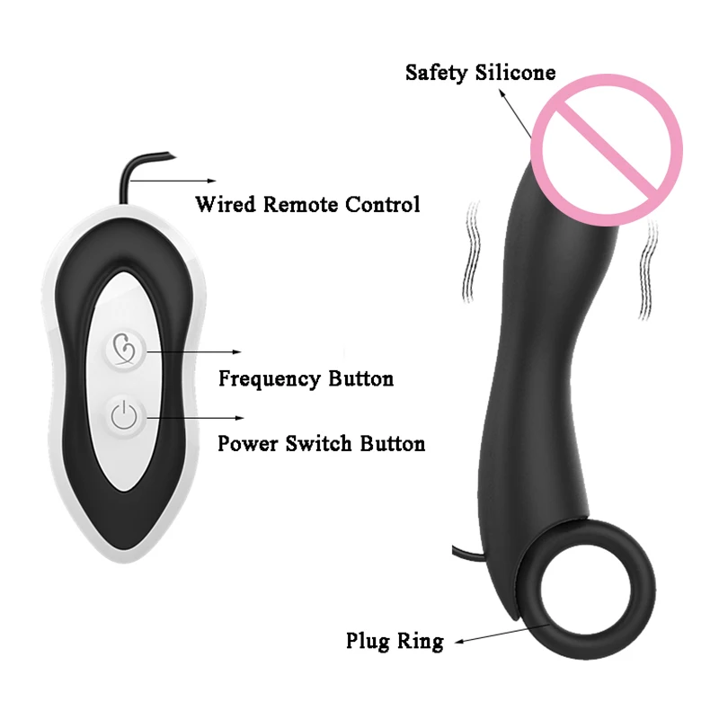 7 режимов Анальный вибратор силиконовый массажер простаты анальная лампа