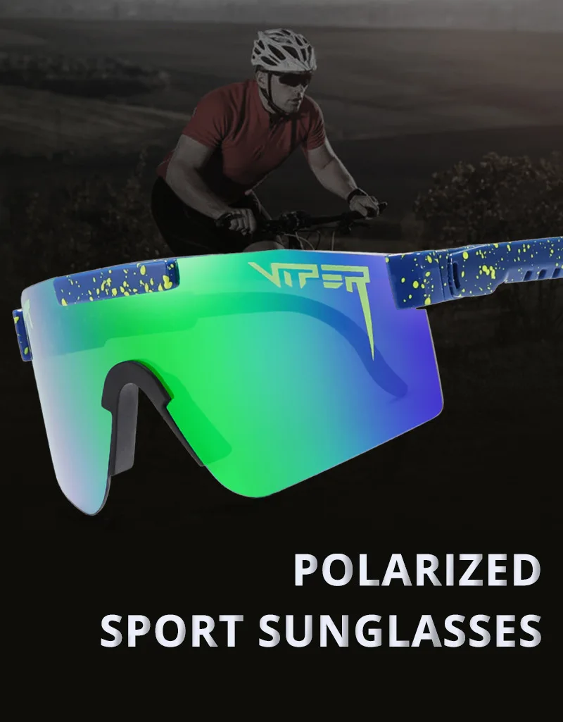 

2021 New Fashion Classic Gunglasses Mirrored Green lens Pit Viper Men Sunglasses Polarized for Women TR90 Frame UV400 Protection