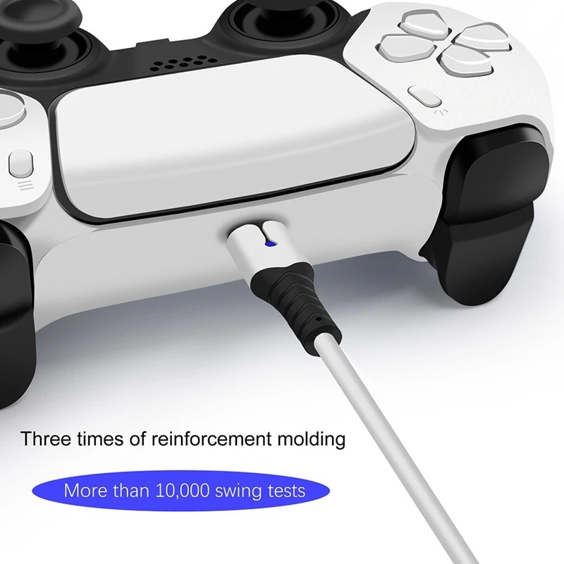 Кабель USB C для быстрой зарядки контроллера PS5 DualSense шнур зарядного устройства