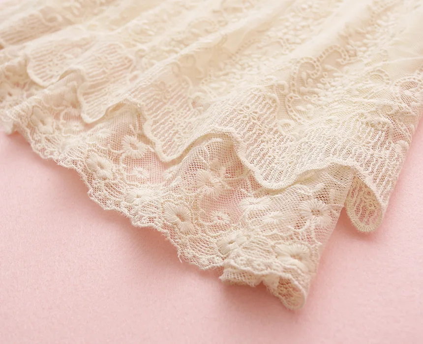 2021 New Girls Summer Evening Dress Children Hollow Out Lace Princess Baby Girl O-Neck Party Dresses Kids Fashion Clothes | Детская