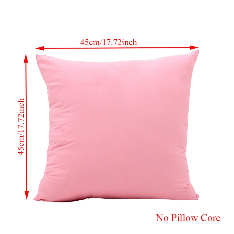 

45*45cm Solid Color Pillow Case Sofa Throw Cushion Cover Home Decor Merry Christmas Pillowcases Sofa Car Decor