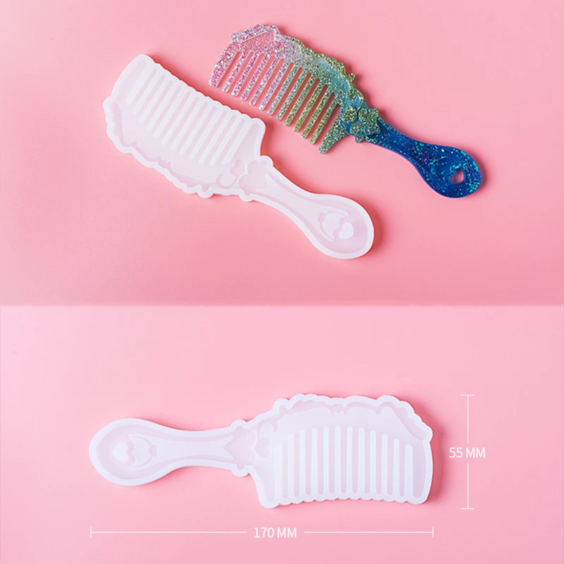 Ретро Силиконовое зеркало для макияжа форма расчески эпоксидная смола DIY Ручное