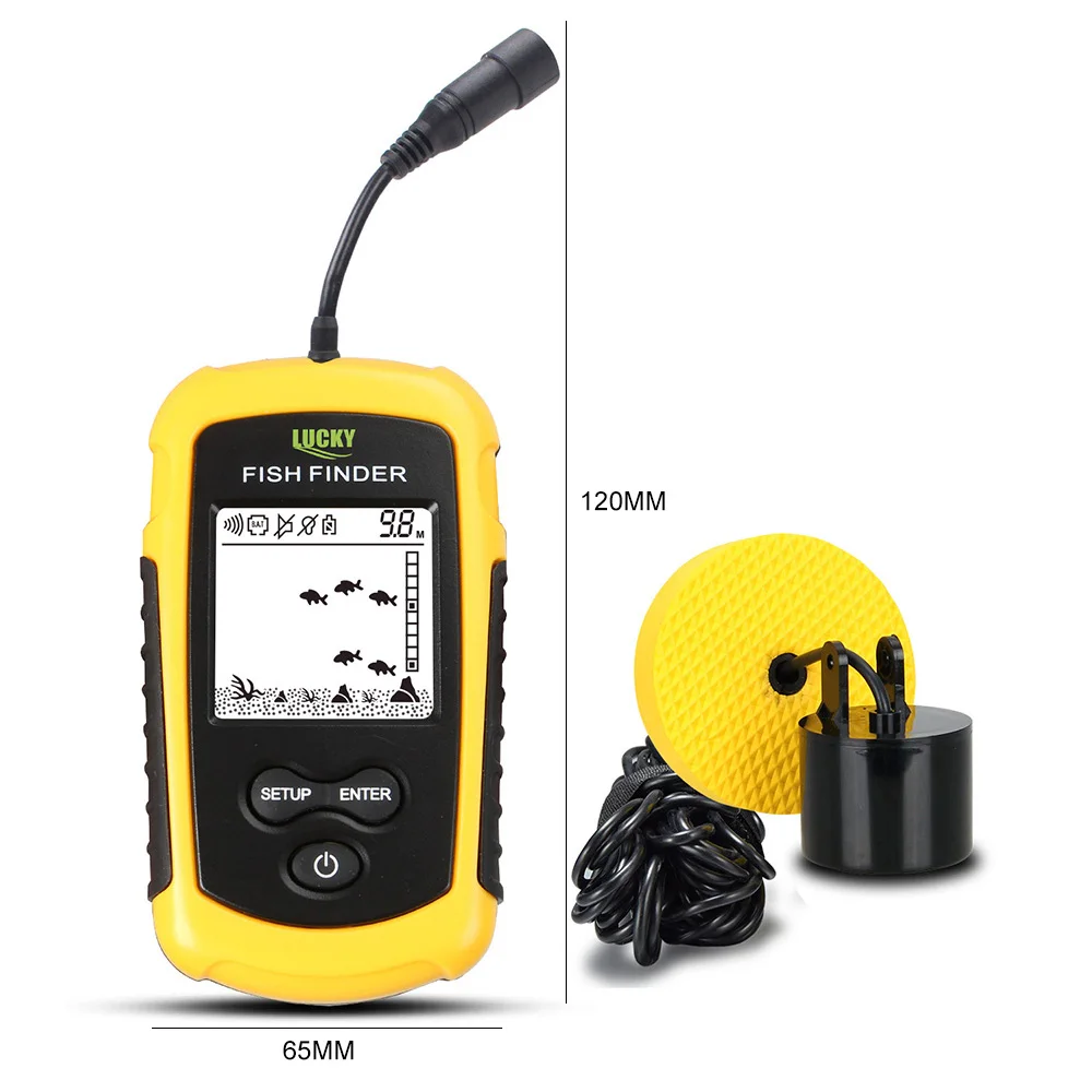 

FF1108-1 Fish Finder Portable Wireless Ice fishing Sonar Sounder Alarm Transducer Fishfinder 100m Fishing Echo Sounder