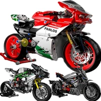 motorcycle motor buggy motorbike supercar speed race moc car sport building blocks bricks sets kits model