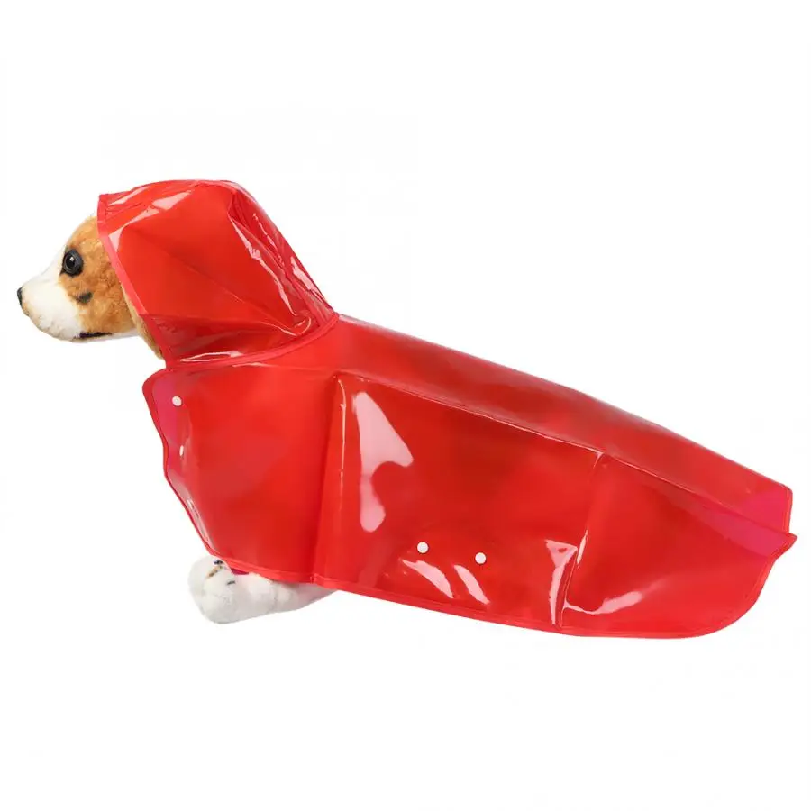 Водонепроницаемый дождевик с капюшоном для домашних животных из ПУ кожи|Пальто и
