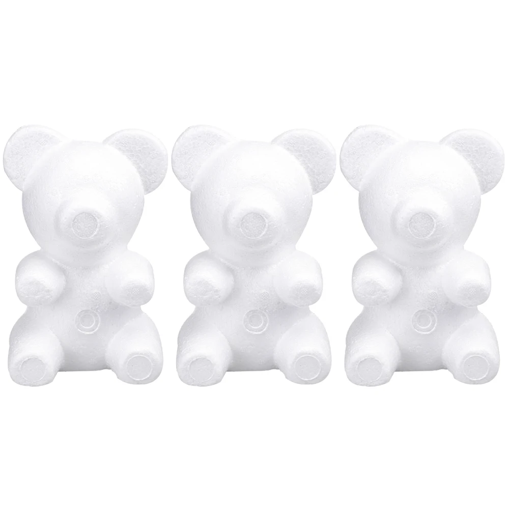 

3pcs 20cm Artificial Flowers Foam teddy bear of roses Mold DIY Gifts Polystyrene Styrofoam wedding Valentine's Day present