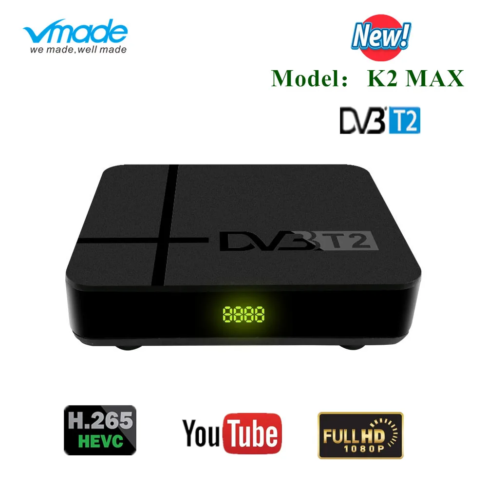 Vmade HD цифровой ТВ-тюнер DVB-T2 DVB-T H.265/HEVC наземный приемник Поддержка сети RJ45 AC3 Мини