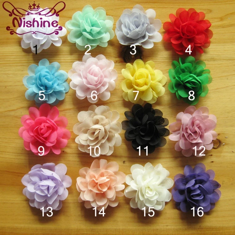 Nishine 10 шт./лот 2 &quotМини шифоновое платье с цветочным принтом для детей Повязка
